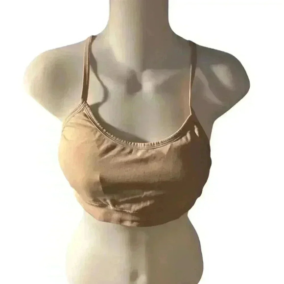 BCBG MaxAzira Nude Lace Back Bralette, L - Picture 1 of 5